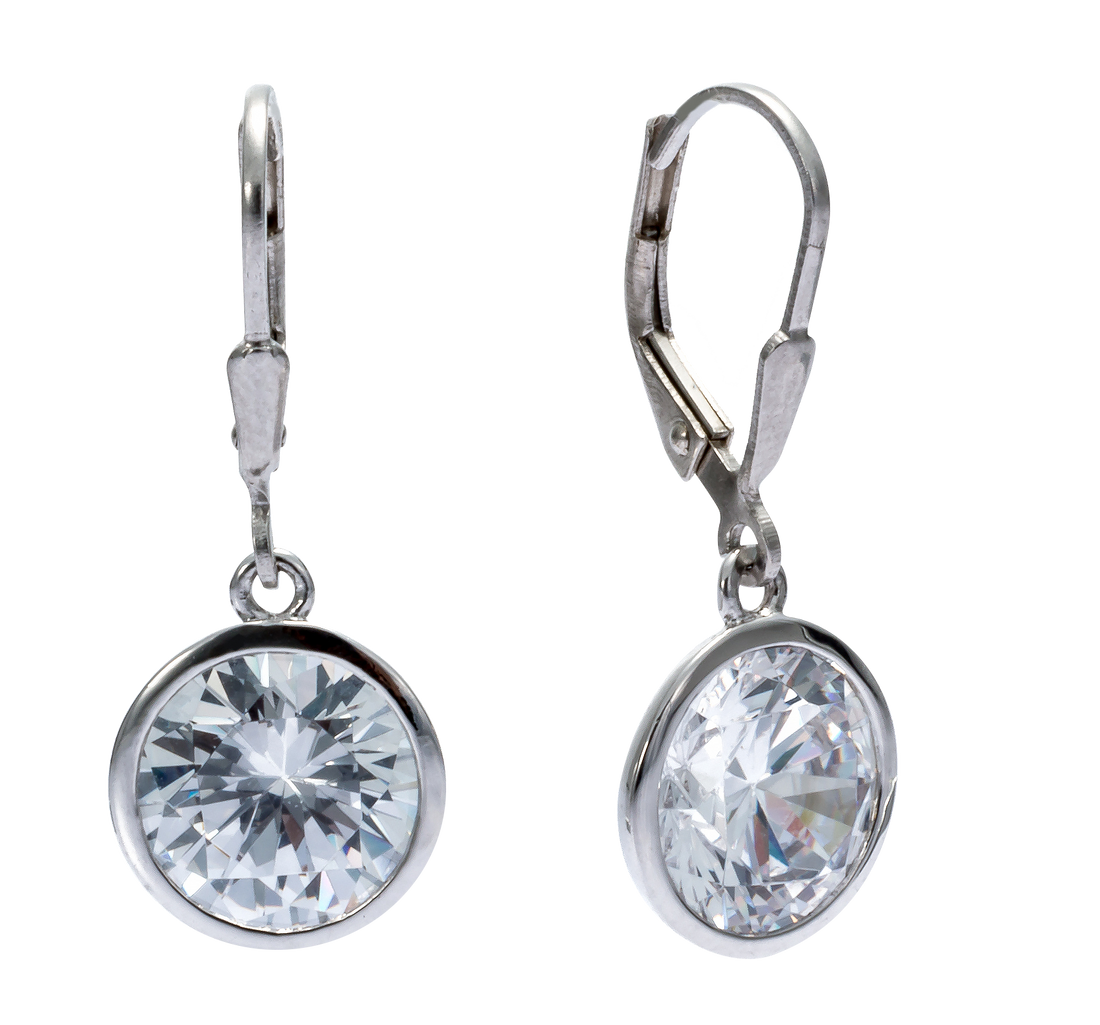 Silber 925 Ohrhänger mit Zirkonia Andreani – Handgemachter Schmuck