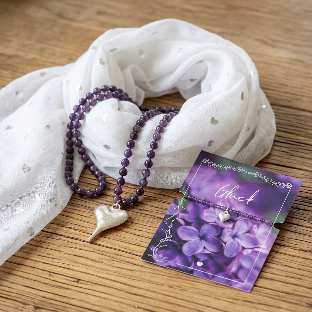 Seele - Mystisches Amethyst-Lila trifft auf silberne Herzenswärme