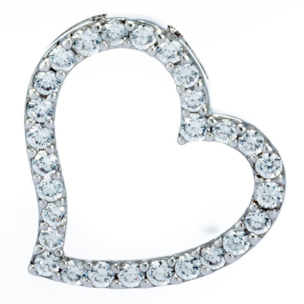 Anhänger Silber 925 Herz Zirkonia weiss Andreani – Handgemachter Schmuck
