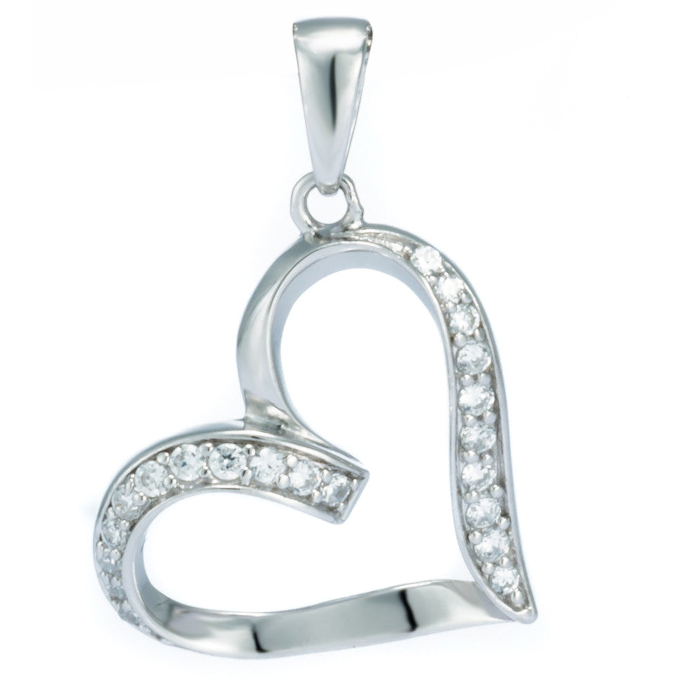 Anhänger Silber 925 Herz Zirkonia weiss Andreani – Handgemachter Schmuck