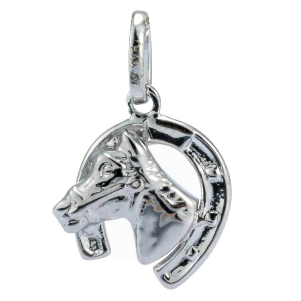 Anhänger Silber 925 Pferdekopf mit Hufeisen Andreani – Handgemachter Schmuck