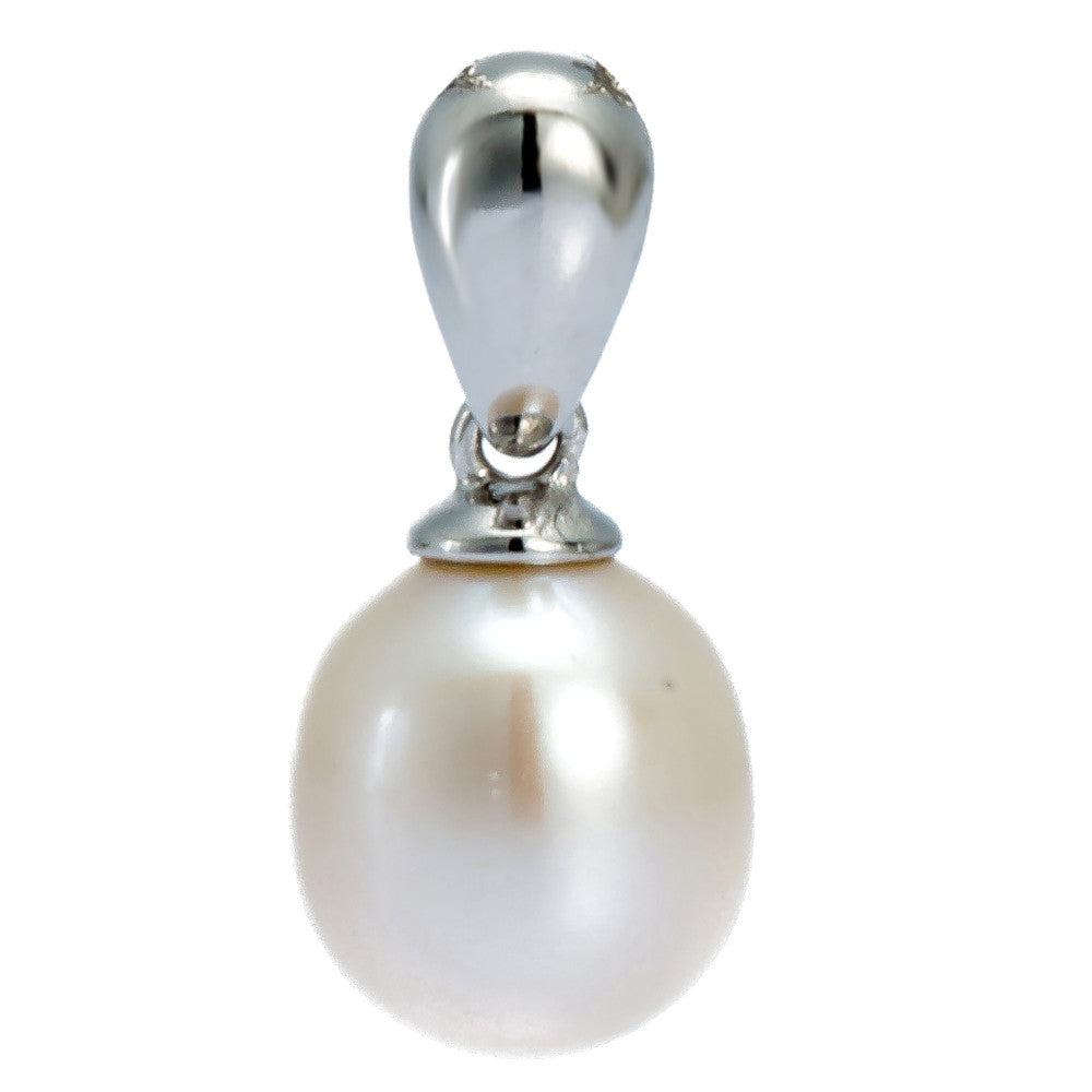 Anhänger Silber 925 mit echter Süsswasserperle weiss Andreani – Handgemachter Schmuck