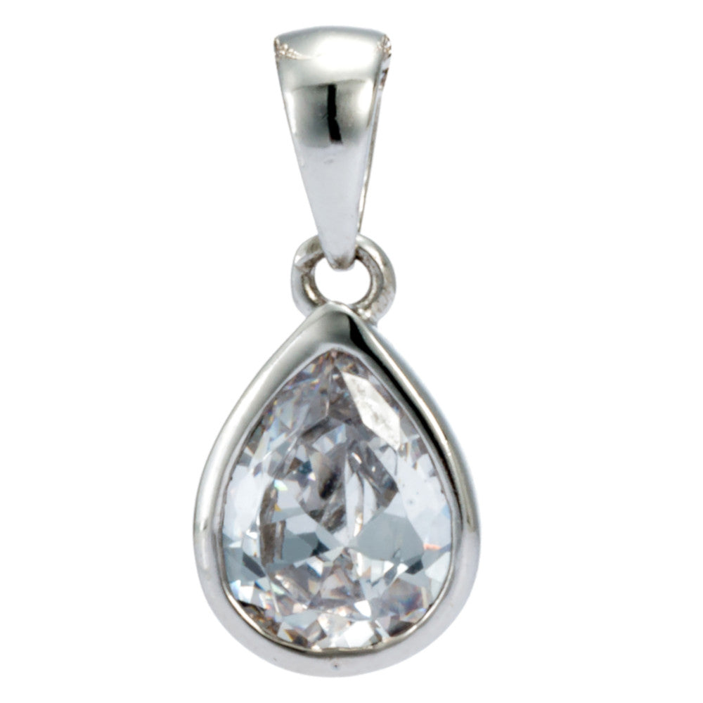 Anhänger Tropfen Silber 925 Zirkonia Andreani – Handgemachter Schmuck