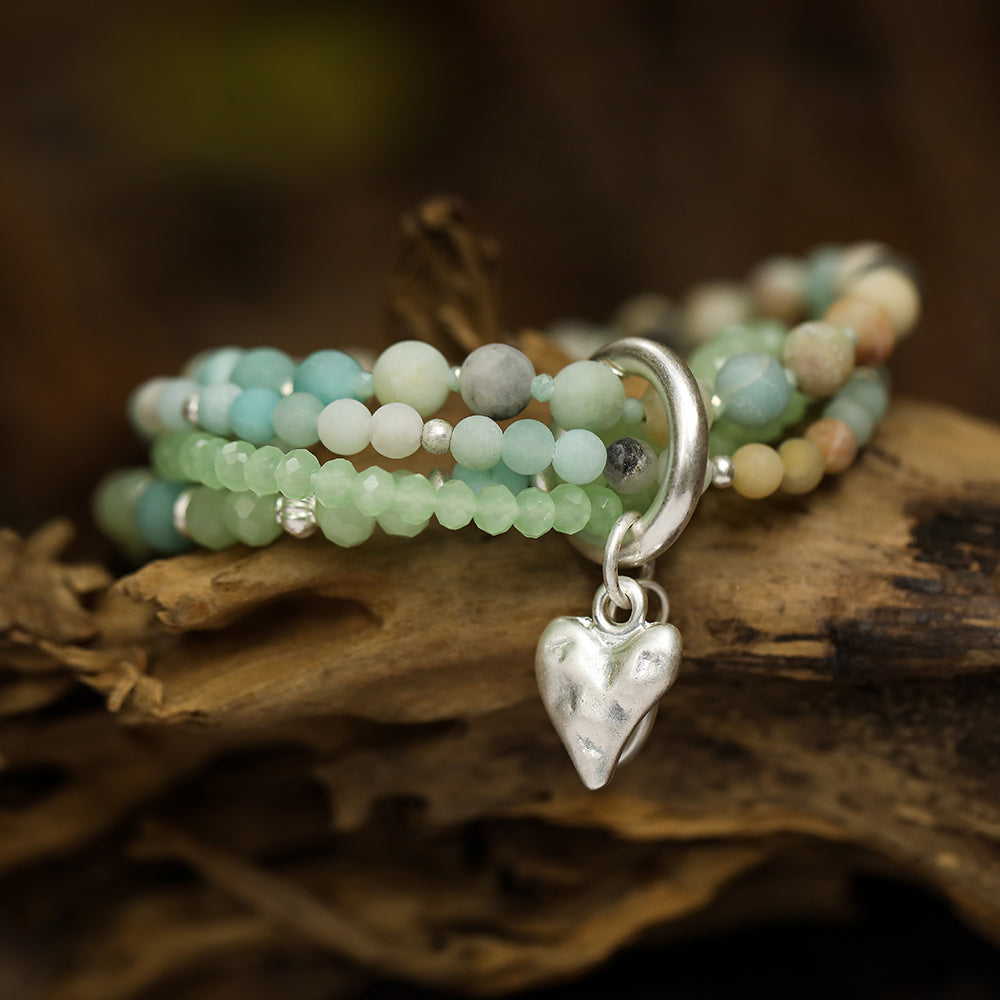 Armband mit echtem Amazonit Andreani – Handgemachter Schmuck