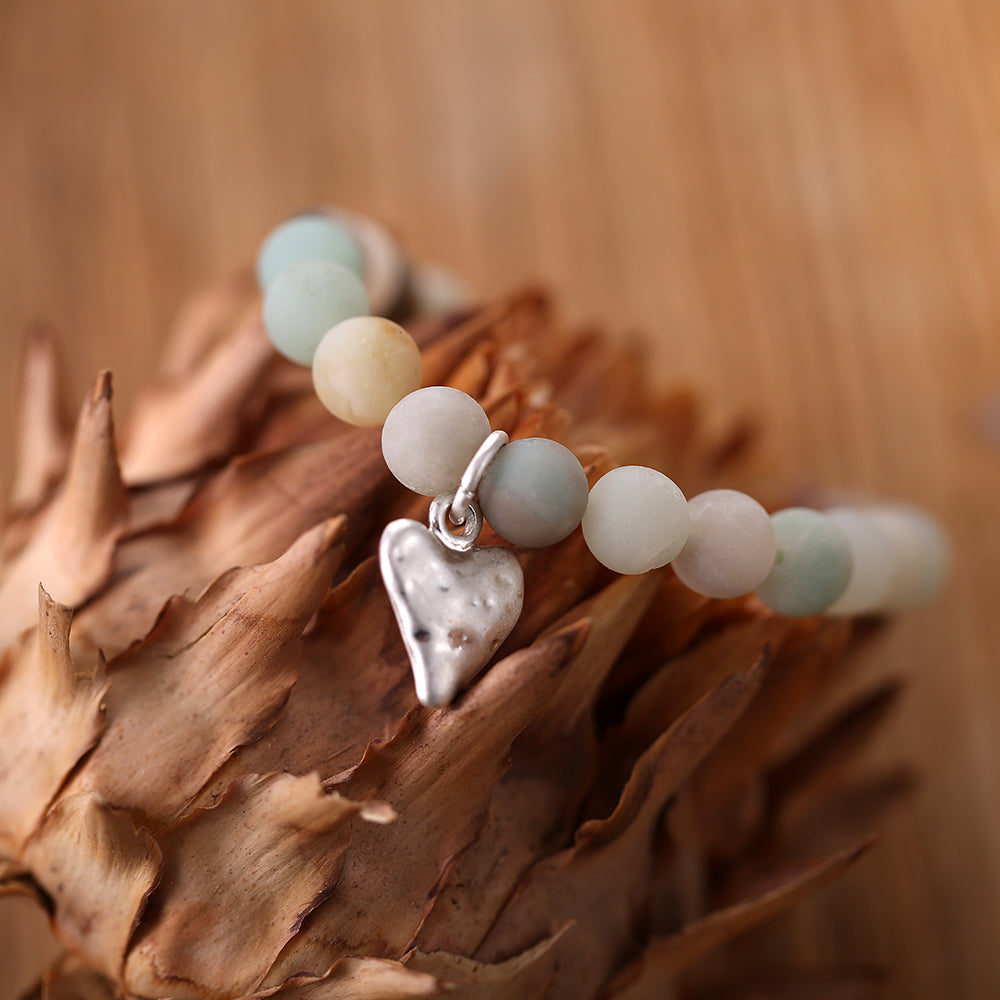 Armband mit echtem Amazonit Andreani – Handgemachter Schmuck