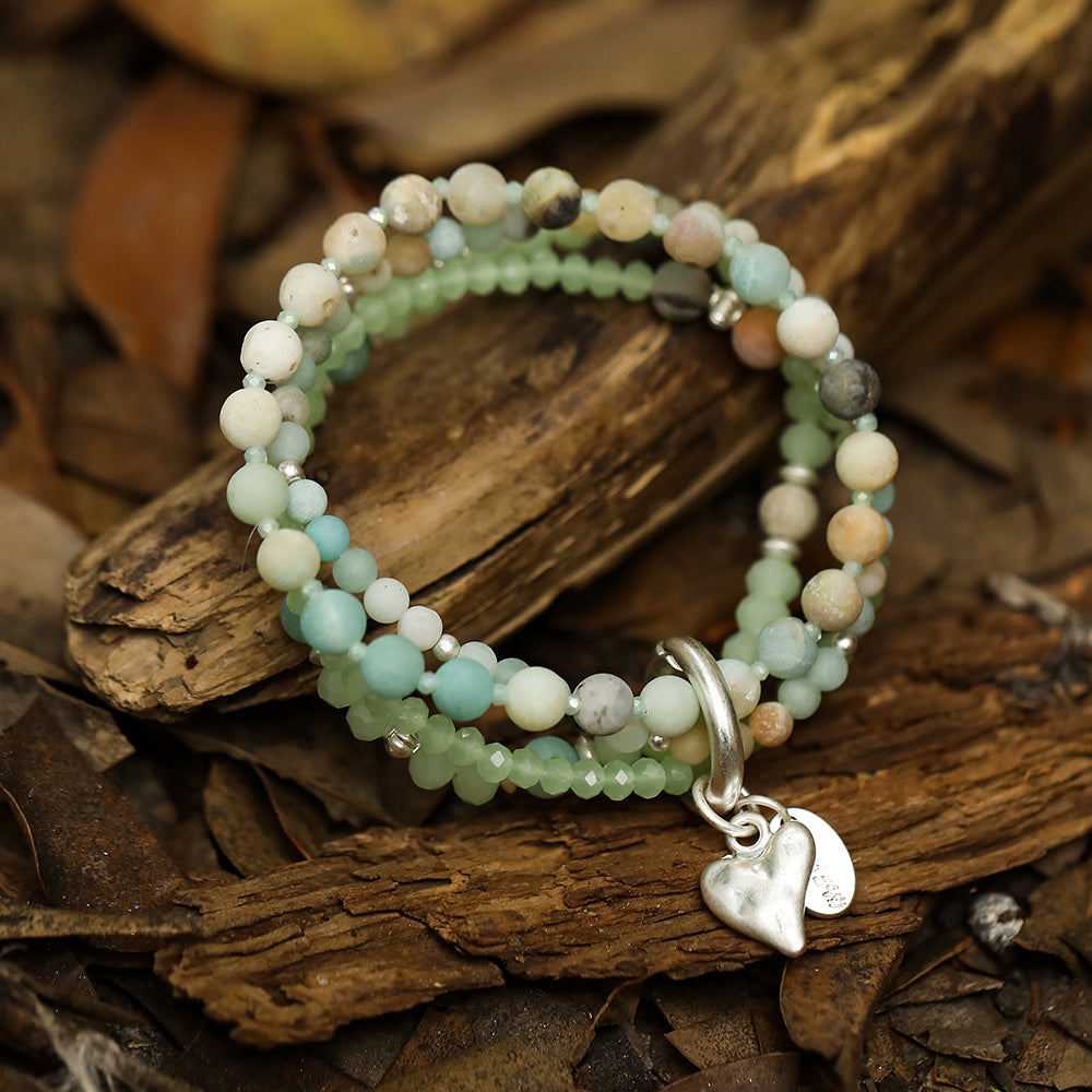 Armband mit echtem Amazonit Andreani – Handgemachter Schmuck