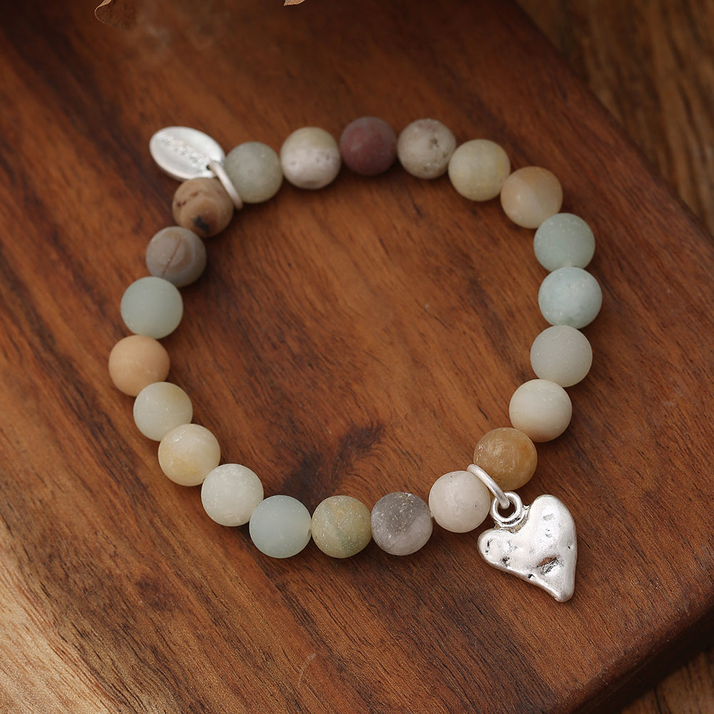 Armband mit echtem Amazonit Andreani – Handgemachter Schmuck