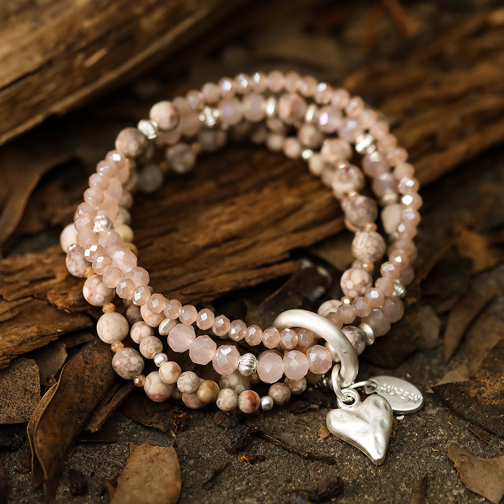 Armband mit echtem Jaspis Andreani – Handgemachter Schmuck