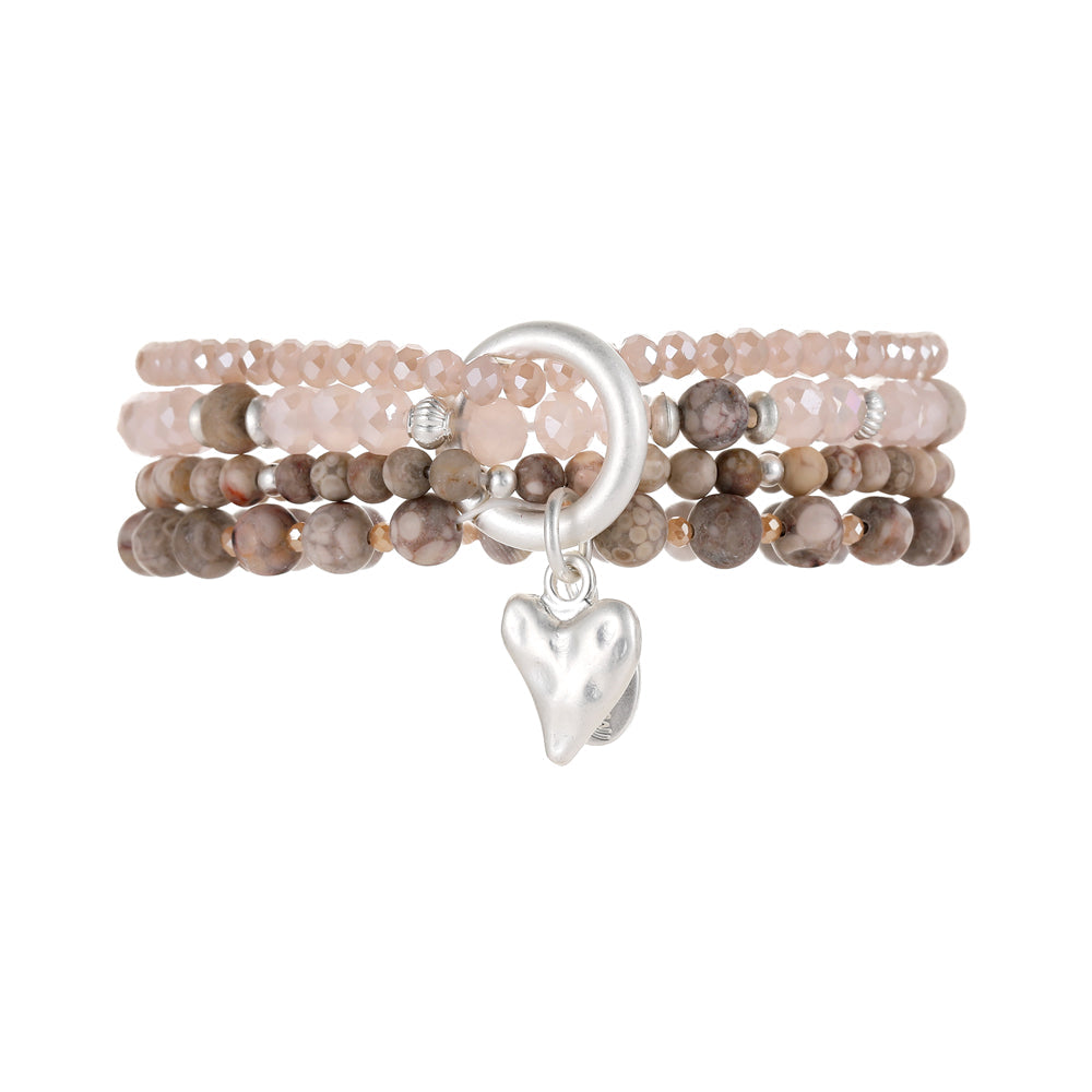 Armband mit echtem Jaspis Andreani – Handgemachter Schmuck