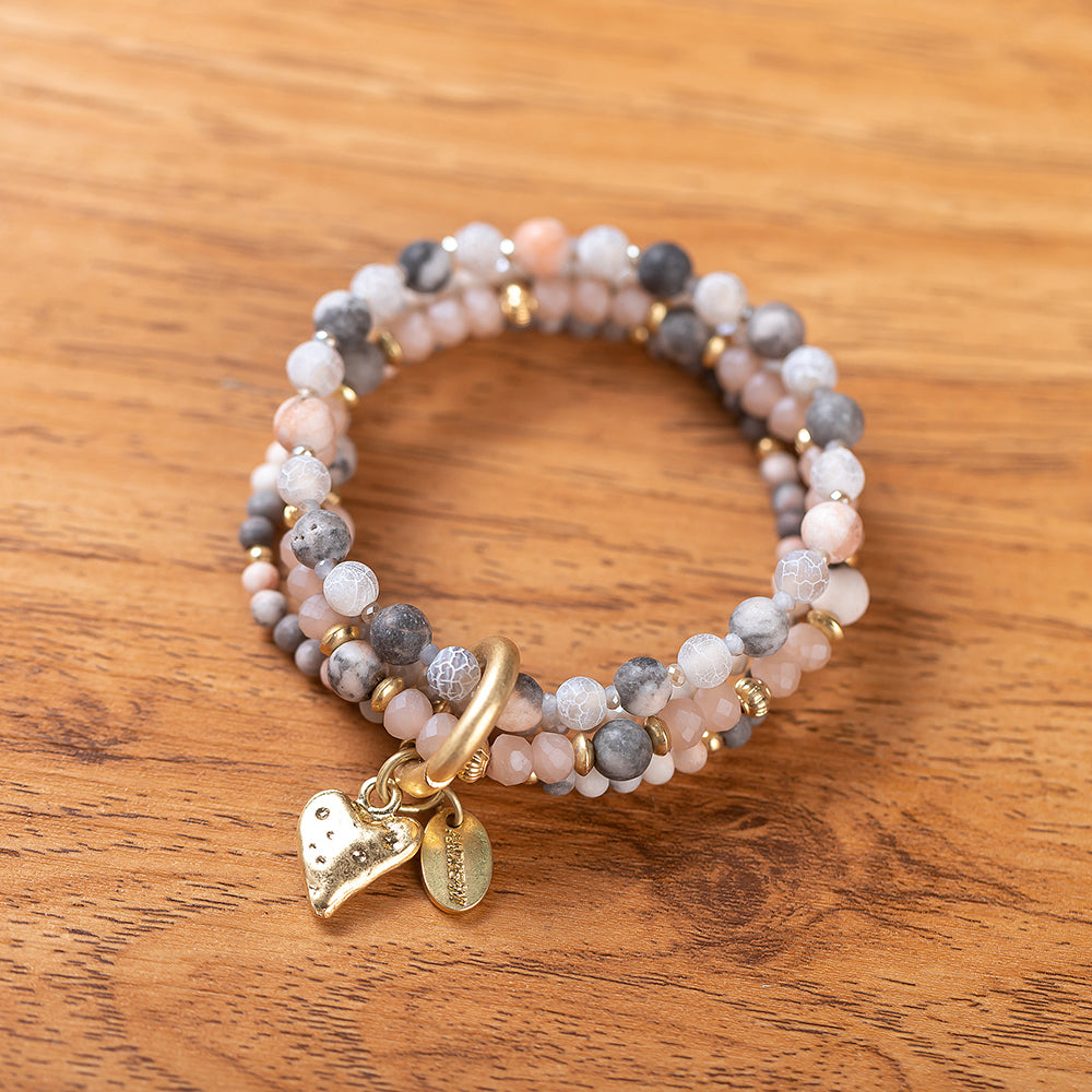 Armband mit echtem Jaspis Andreani – Handgemachter Schmuck