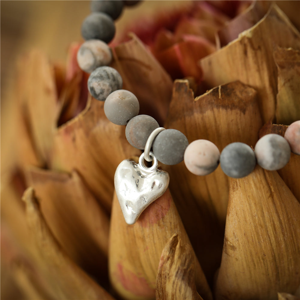 Armband mit echtem Jaspis Andreani – Handgemachter Schmuck