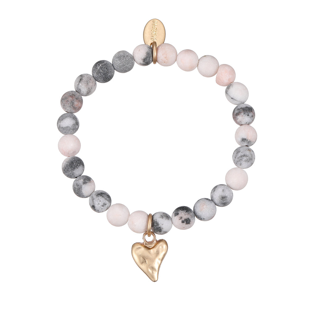 Armband mit echtem Jaspis und Achat Andreani – Handgemachter Schmuck