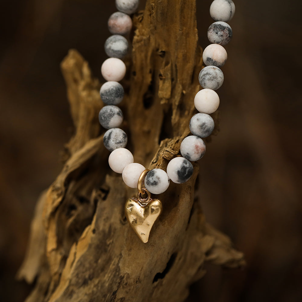 Armband mit echtem Jaspis und Achat Andreani – Handgemachter Schmuck