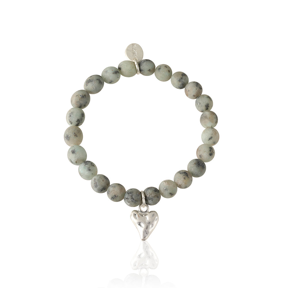 Armband mit echtem Kiwi Jaspis Andreani – Handgemachter Schmuck