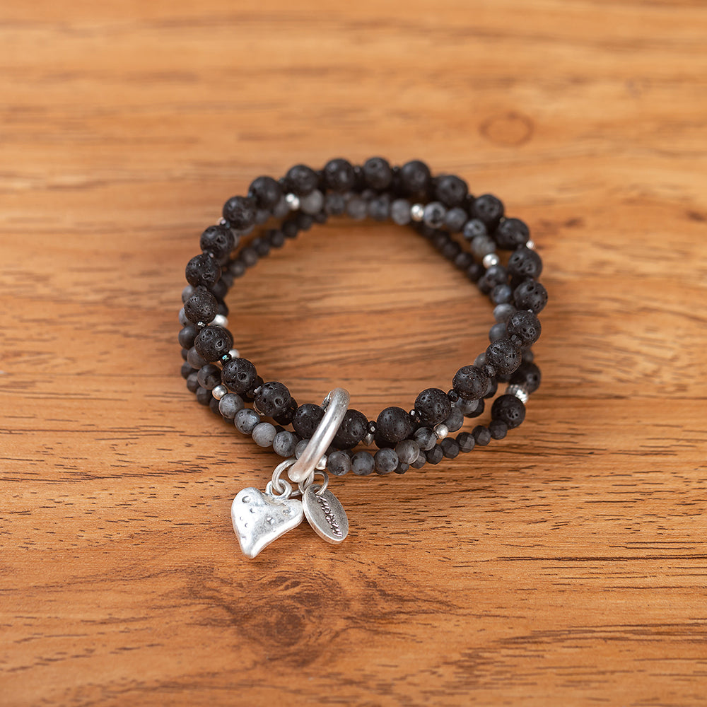 Armband mit echtem Lavastein Andreani – Handgemachter Schmuck