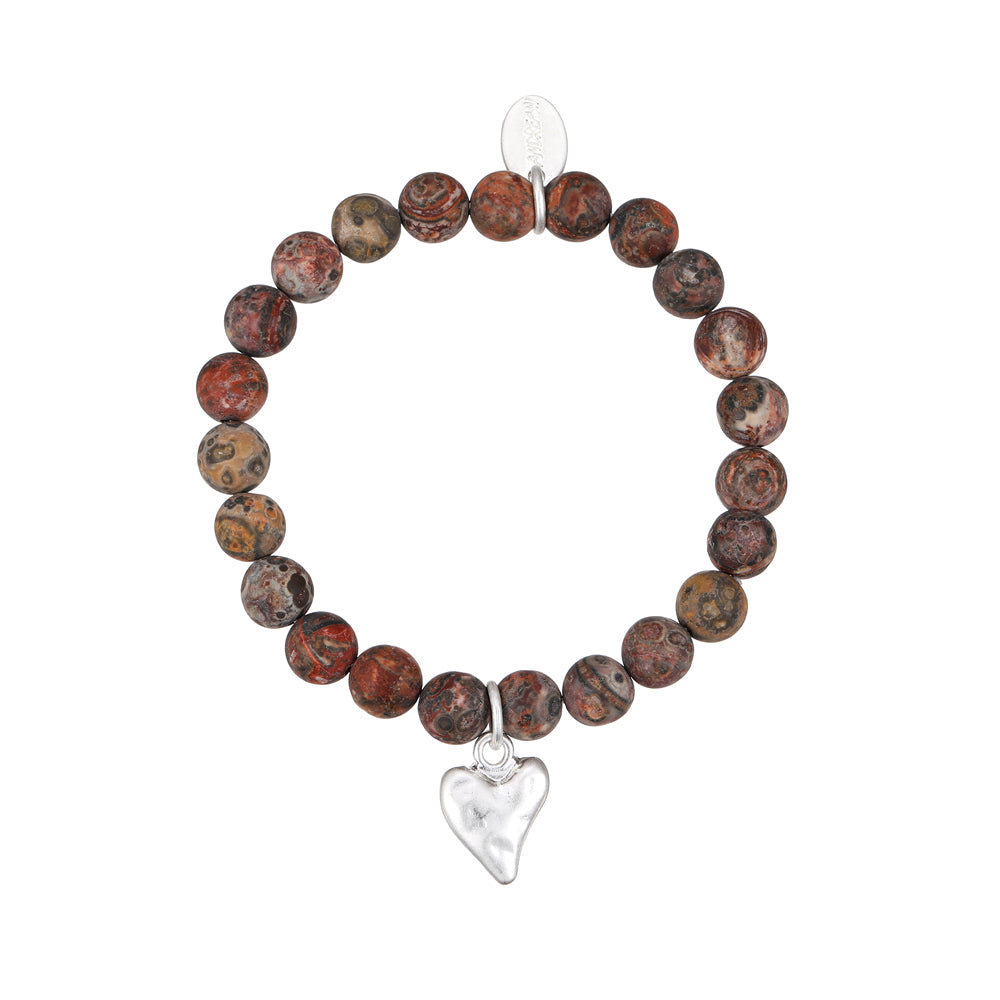Armband mit echtem Leopardenjaspis Andreani – Handgemachter Schmuck