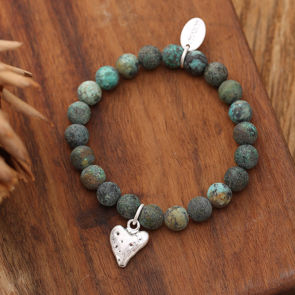 Armband mit echtem afrikanischem Türkis Andreani – Handgemachter Schmuck