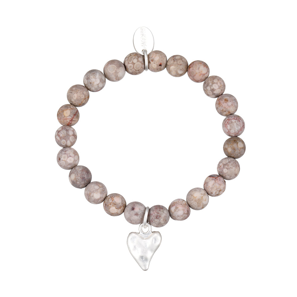 Armband mit echtem rosa Jaspis Andreani – Handgemachter Schmuck