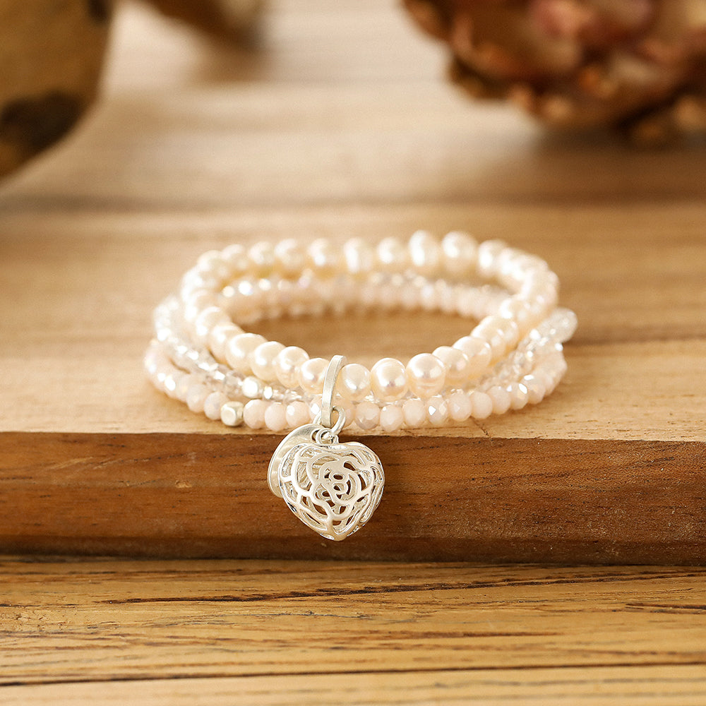 Armband mit echten Süsswasserperlen Andreani – Handgemachter Schmuck