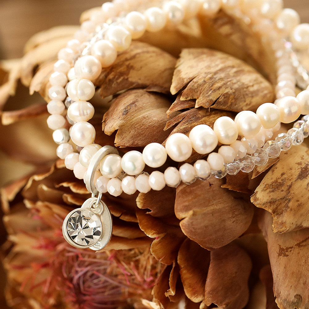 Armband mit echten Süsswasserperlen Andreani – Handgemachter Schmuck