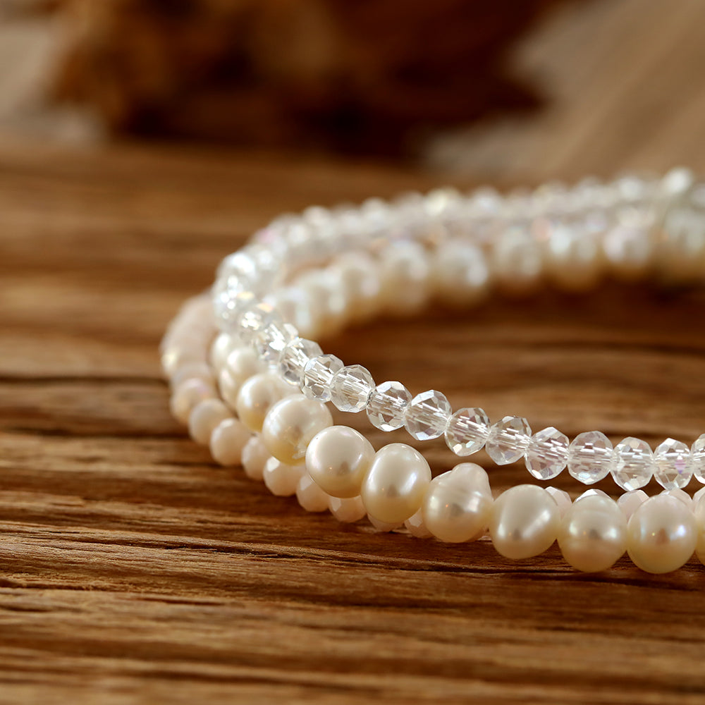 Armband mit echten Süsswasserperlen Andreani – Handgemachter Schmuck