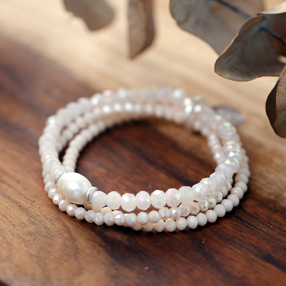 Armband mit echten Süsswasserperlen Andreani – Handgemachter Schmuck