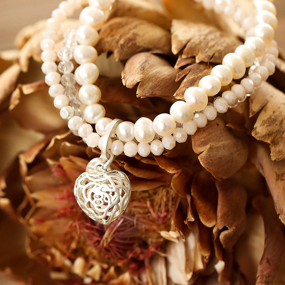 Armband mit echten Süsswasserperlen Andreani – Handgemachter Schmuck