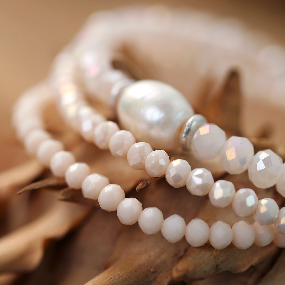 Armband mit echten Süsswasserperlen Andreani – Handgemachter Schmuck