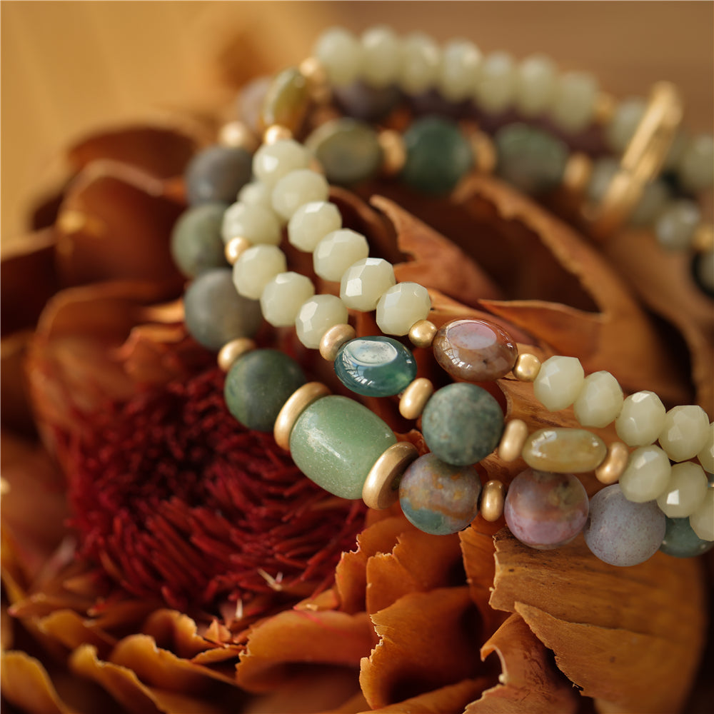 Armband mit echter grünen Jade Andreani – Handgemachter Schmuck