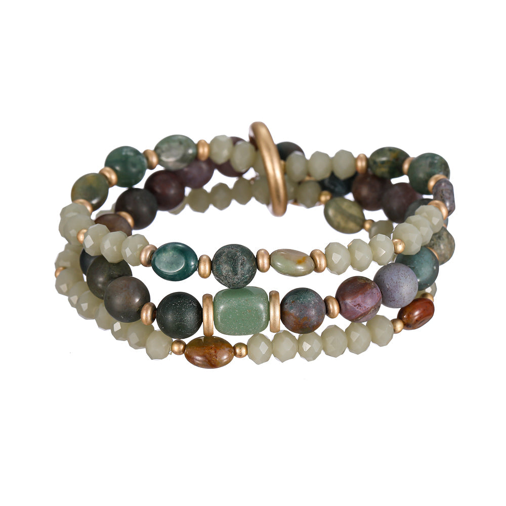 Armband mit echter grünen Jade Andreani – Handgemachter Schmuck