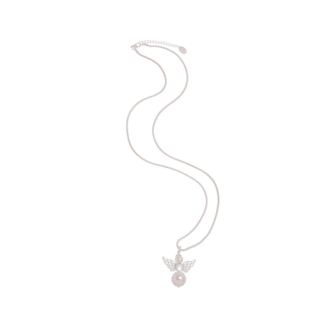 Halskette mit Anhänger Engel und Shellbead Andreani – Handgemachter Schmuck