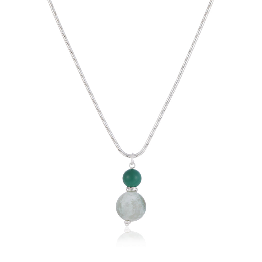 Halskette mit echtem Achat Andreani – Handgemachter Schmuck