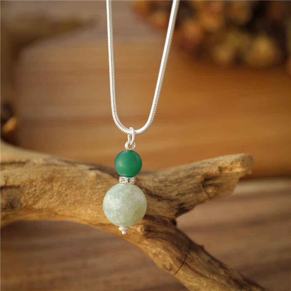 Halskette mit echtem Achat Andreani – Handgemachter Schmuck