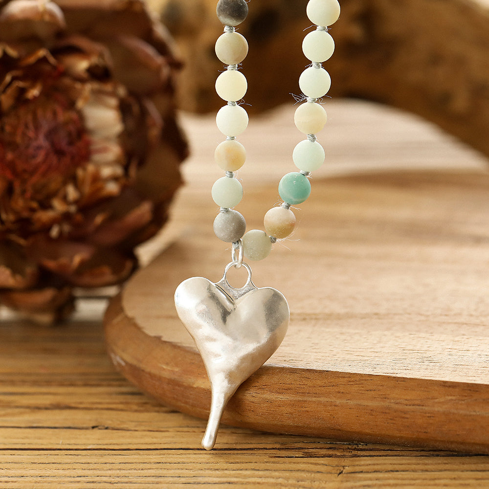 Halskette mit echtem Amazonit Andreani – Handgemachter Schmuck