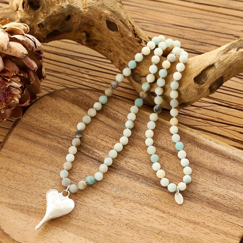 Halskette mit echtem Amazonit Andreani – Handgemachter Schmuck