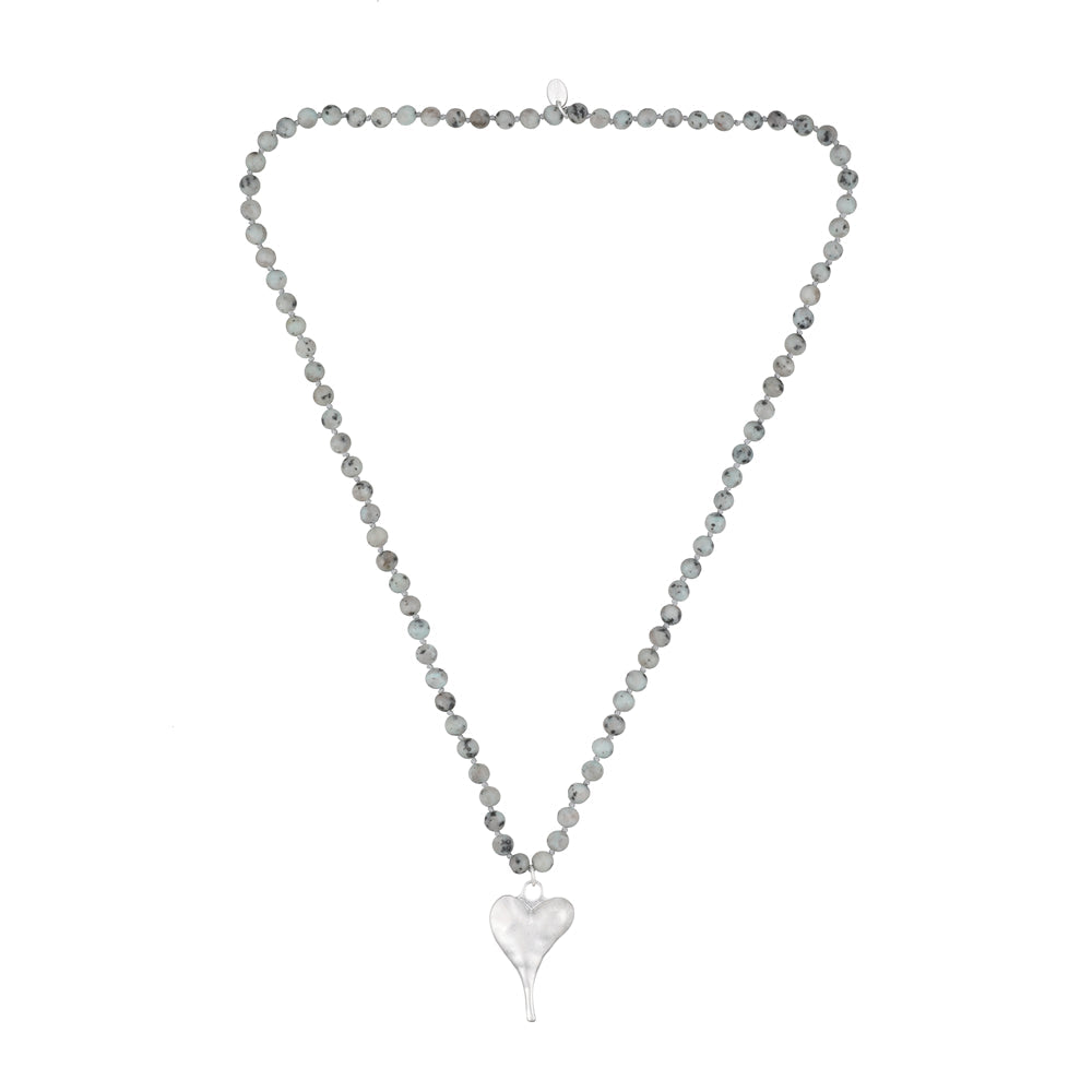 Halskette mit echtem Kiwi Jaspis Andreani – Handgemachter Schmuck