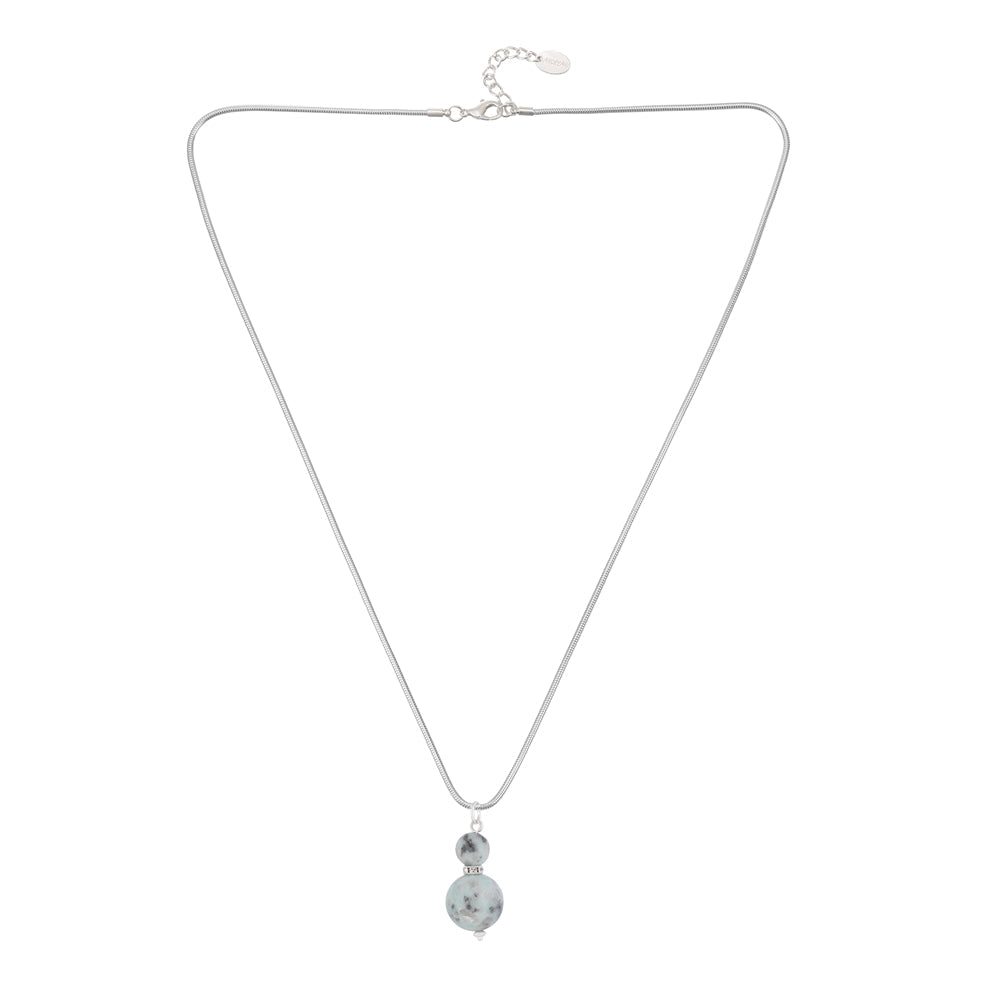 Halskette mit echtem Kiwi Jaspis Andreani – Handgemachter Schmuck