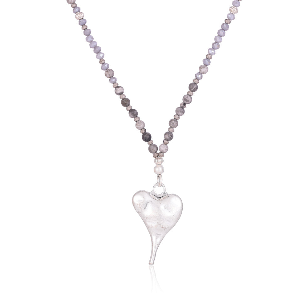 Halskette mit echtem Picasso Jaspis Andreani – Handgemachter Schmuck