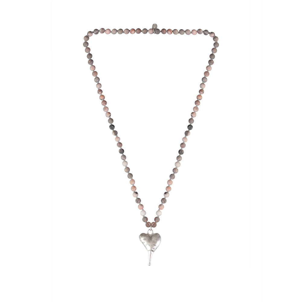 Halskette mit echtem rotem Picasso Jaspis Andreani – Handgemachter Schmuck