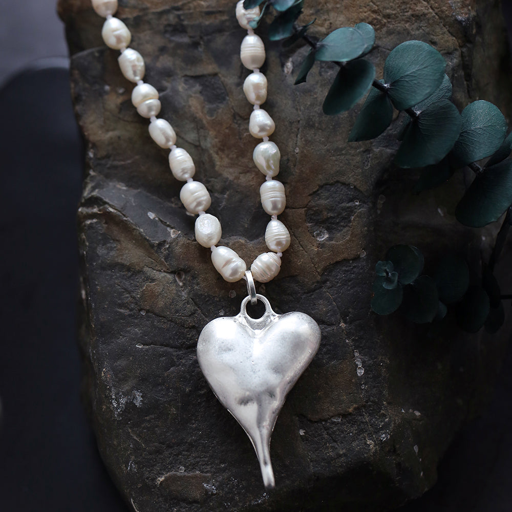 Halskette mit echten Süsswasserperlen Andreani – Handgemachter Schmuck