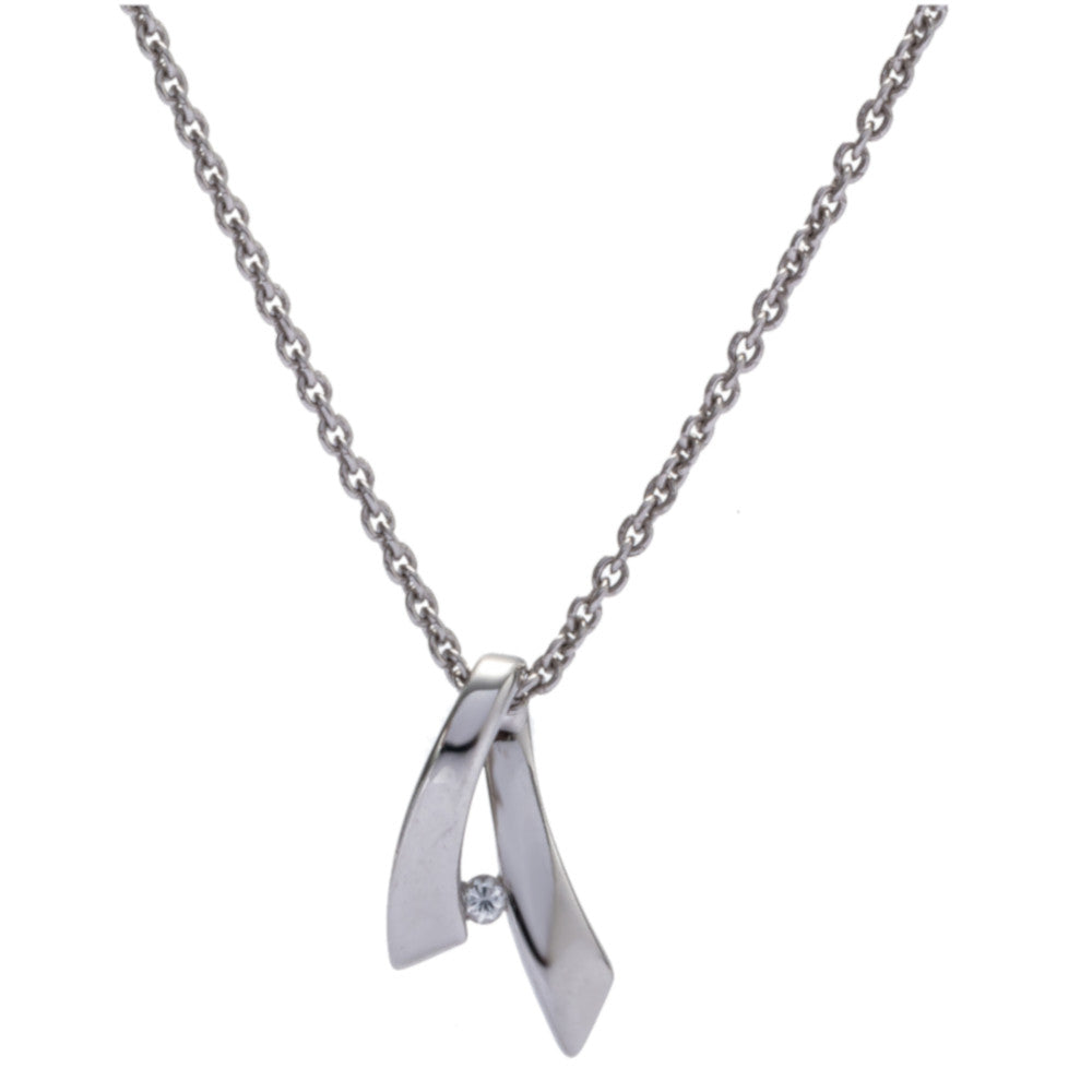 Kette mit Anhänger Silber 925 und Zirkonia weiss Andreani – Handgemachter Schmuck