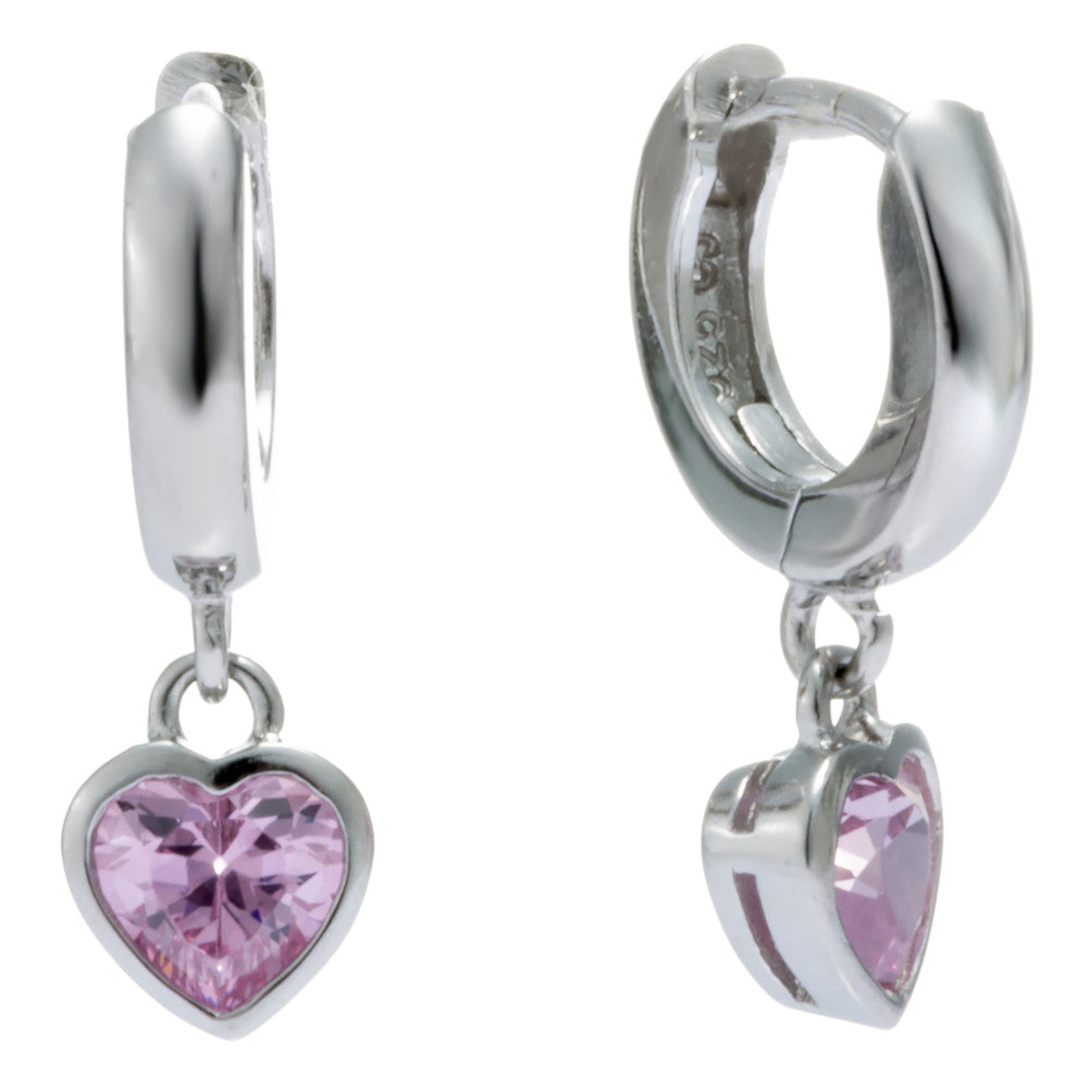 Klappcreole Zirkonia rose Andreani – Handgemachter Schmuck