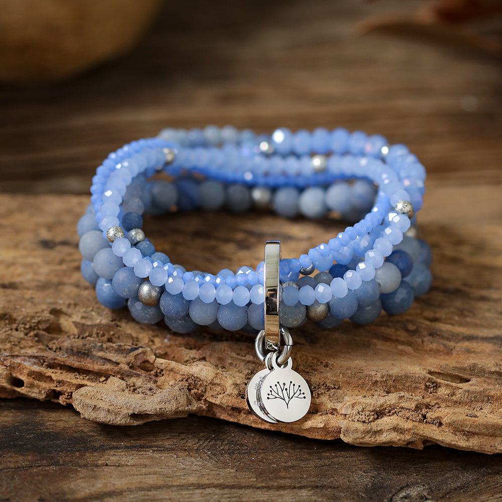 Armband mit echten blauen Aventurin Steinen
