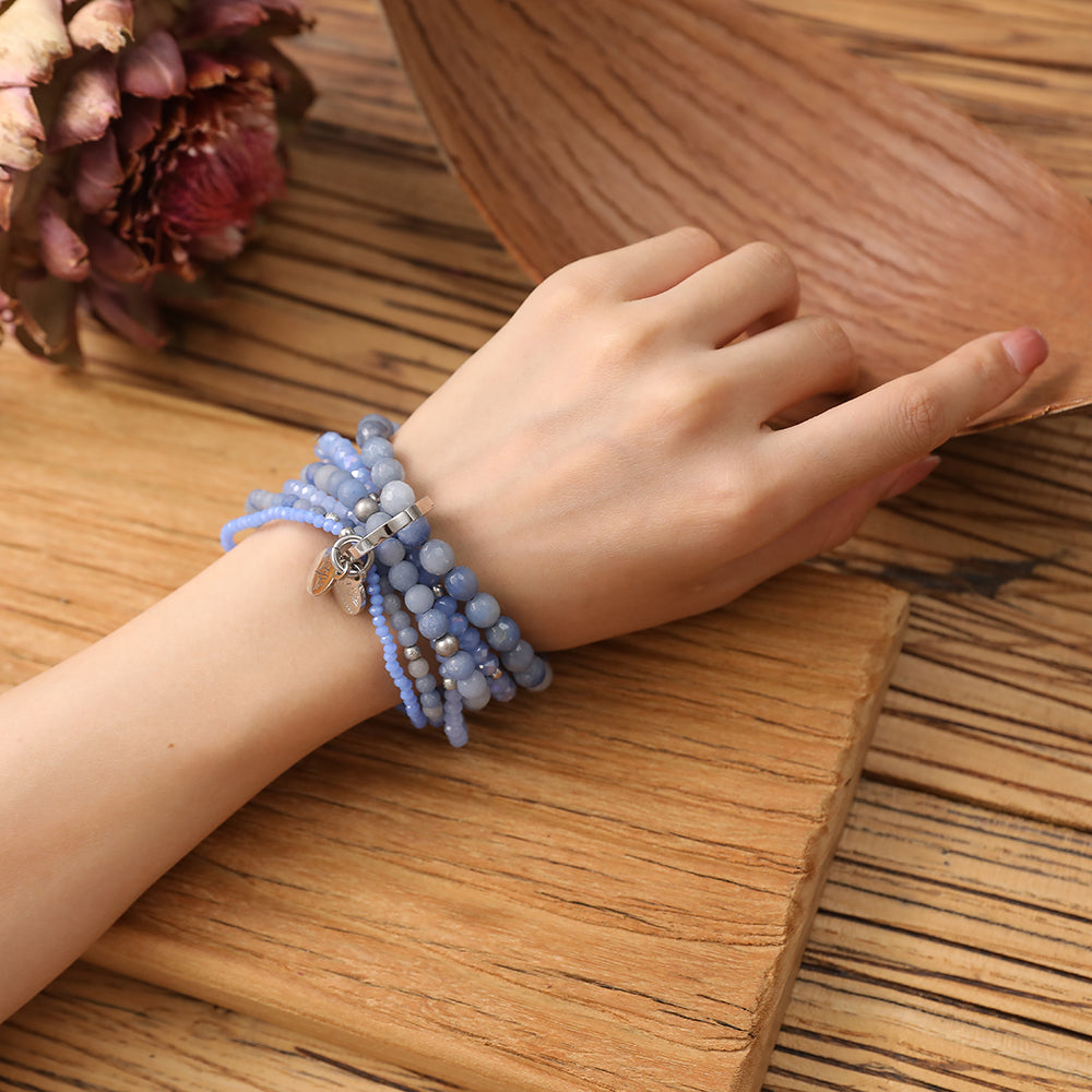 Armband mit echten blauen Aventurin Steinen