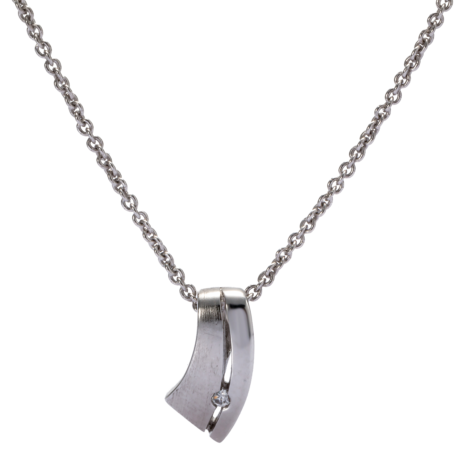 Silber 925 Geschenkset aus Halskette und Ohrhänger mit Zirkonia