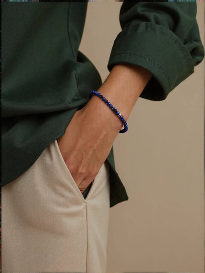 Hieno Lapislazuli Armband silberfarbig