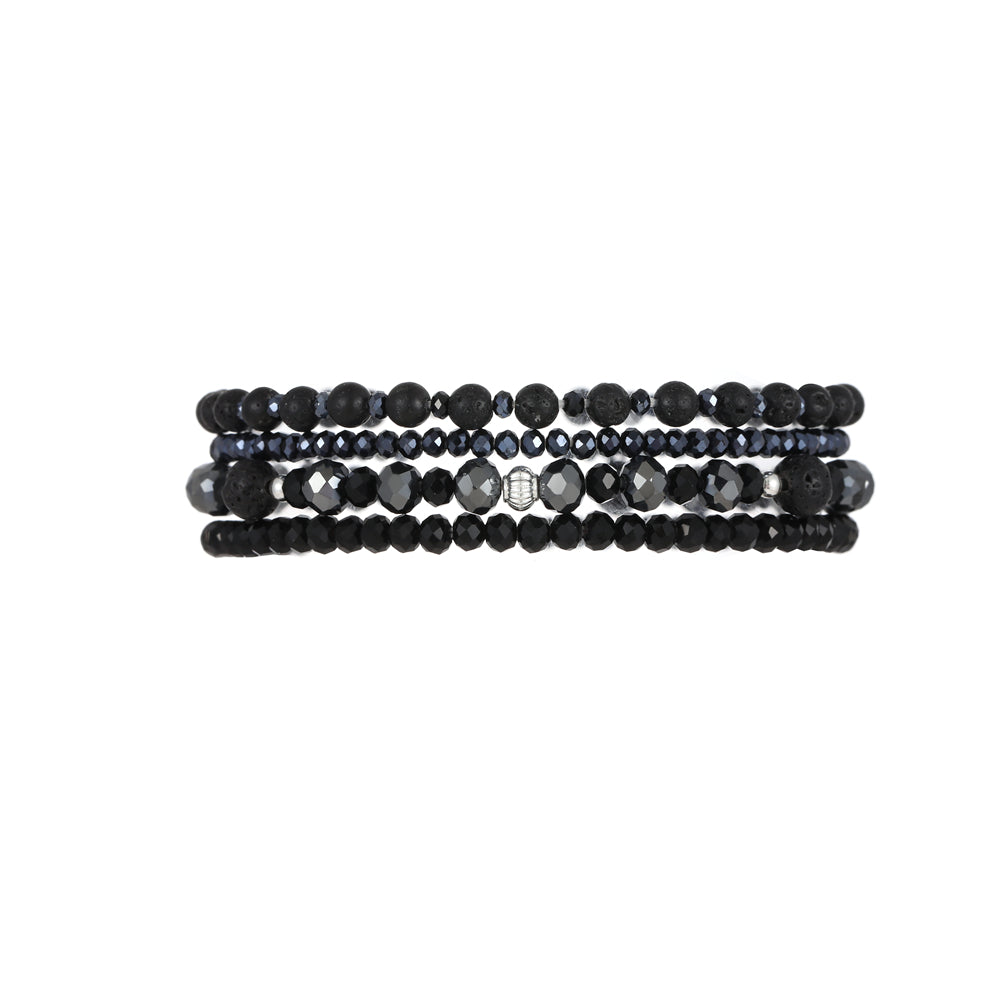 ANDREANI Adventskalender Lavasteine silberfarbig Andreani – Handgemachter Schmuck