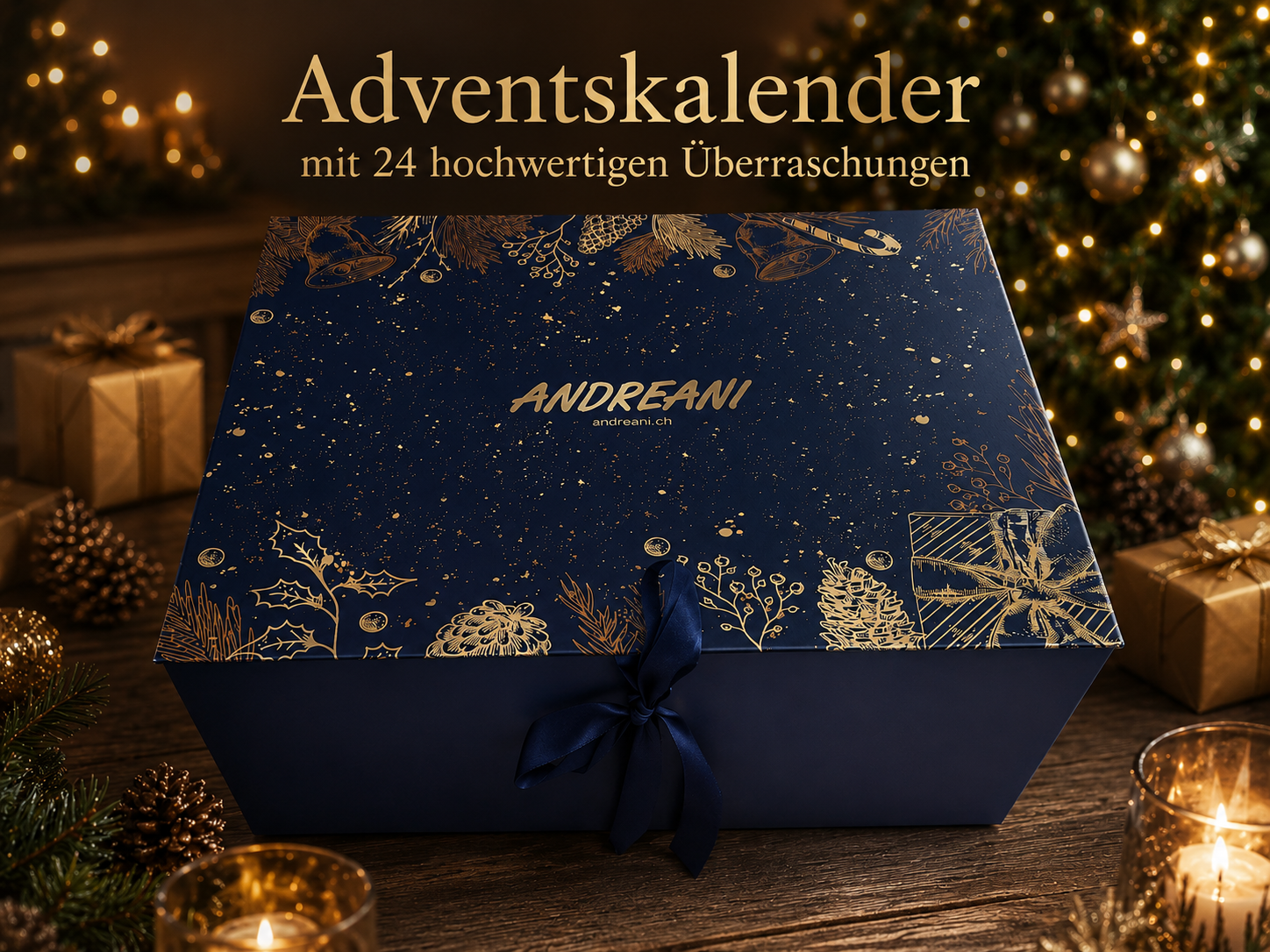 Lava Silber Adventskalender mit echten Lavasteinen silberfarbig und Accessoires