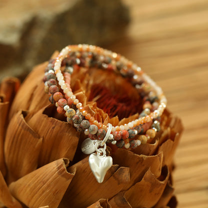 Armband mit echtem Leopardenjaspis Andreani – Handgemachter Schmuck