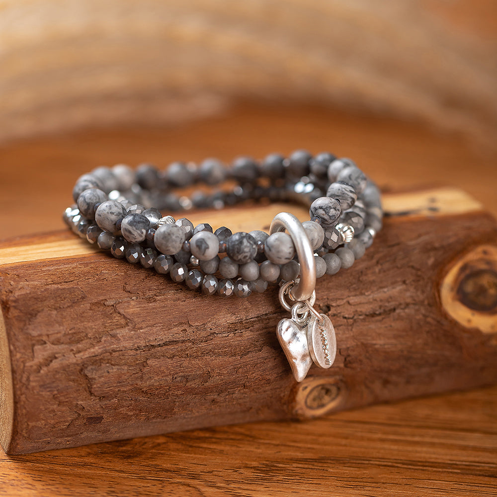 Armband mit echtem Picasso Jaspis Andreani – Handgemachter Schmuck